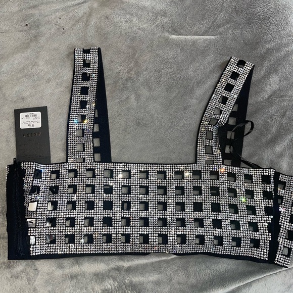 DONT BE MAD AT IT RHINESTONE BRA - Picture 8 of 8